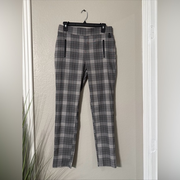 B4/5 Calvin Klein plaid pull on Plaid dress pants size 10 - Picture 1 of 9